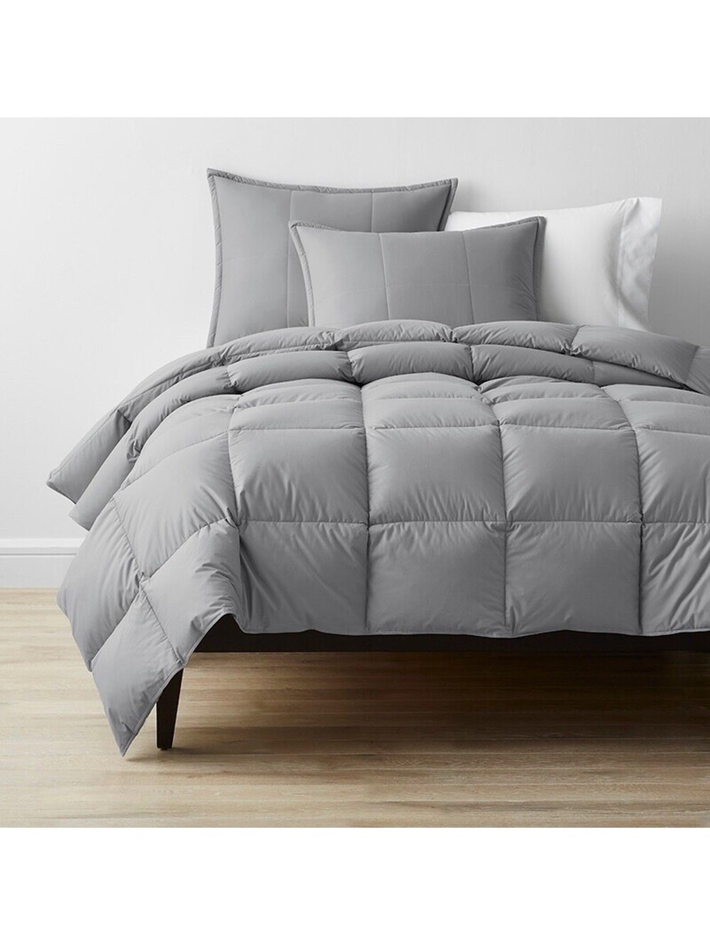 The Company Store LaCrosse RDS Down Extra Warmth Comforter Full Light Gray New